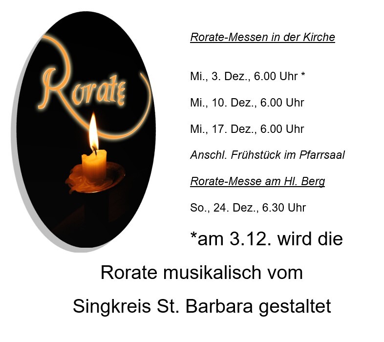 Rorate Messen / Pfarre Bärnbach